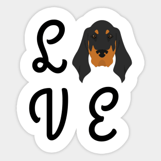 Coonhound Love Sticker